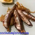 Boquerones al horno con miel