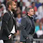 Guardiola y Mou cabreado