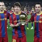 Messi-Iniesta y Xavi-vaya trio