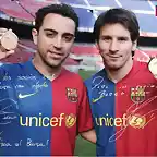 Messi y Xavi