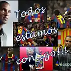 Abidal y su equipo