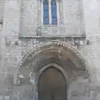 PALENCIA.IGLESIA DE SAN MIGUEL GOTICA.PORTICO DE LA TORRE.DETALLE