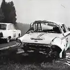 Ford Lotus Cortina - TdF'63 - Vinatier & Laureau - accident