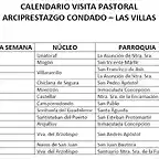 Calendario visita pastoral