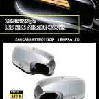 carcasa retrovisor con led tipo genesis.HI-MCX-01.Hi-motors