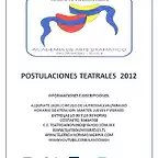 POSTULACIONES TEATRALES 2012