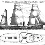 Chilean Ironclads Dwg (Engineering 1874)
