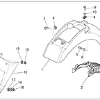 Despiece guardabarros trasero