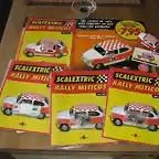 Scalextric rally miticos n41-42-43-44 de Altaya. Seat 600 E rally Costa Brava 1972. SCALEXTRIC.