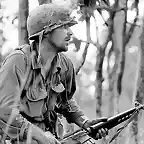 Marine Rick Rescorla del Sptimo de Cavalleria del Aire en el Valle de Ia Drang en Vietnam.Noviembre 1969