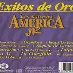 America Jr - Exitos De Oro (2000) Trasera
