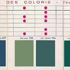 Renault - Carte des Couleurs - fevrier 1955