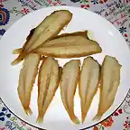 Acedias peladas y fritas