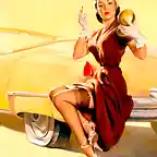 Pin-Up-by-Gil-Elvgren-car