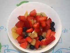 Postre de frutos rojos