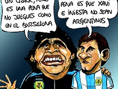 MaradonaMessiDibujo