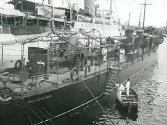 El PROSERPINA en Barcelona al final de su carrera. Foto del libro 50 A?OS DE RETRATO NAVAL MILITAR. (1870-1920)