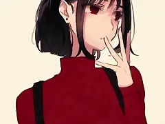 anime-girl-with-black-hair-and-a-red-sweater-vector