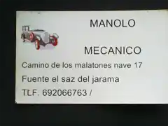 tarjeta manolo mecanico