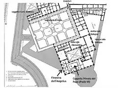 pianta palazzo apostolico terzo piano appartamento privato del papa dettaglio