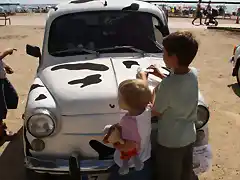 mis copilotos con el coche vaca