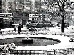 Barcelona nevada 1962 Pl. Gal.la Placidia