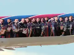 Decoracin con los jugadores del que dicen es el mejor equipo del mundo en un Boeing 737-8CT de Turkish Airlines