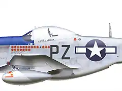 39. P-51D Mustang sn 44-14696 PZ-H 'Hell-er-Bust' flown by Capt. Edwin L Heller of the 486th FS, 352nd FG