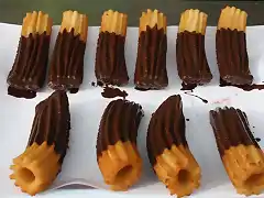 Churros rellenos de chocolate