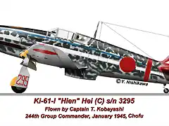 Artwork-Tony-Ki-61-244-Sentai-R295-white-sn-3295-Tembico-Kobayashi-4-Kills-Japan-1945-0A