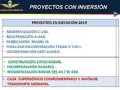 Proyectos inversion FAA 2019