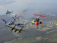 Diversas generaciones de aviones de la USAF