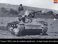 3-tan0uqe ruso T-26 B carro de combate republicano.