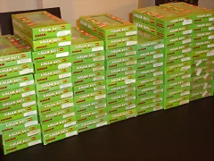 75 cajas verdes