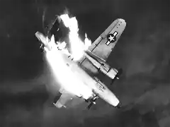 Martin B-26 Marauder alcanzado por fuego antiaereo