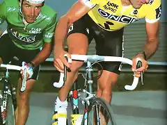 1991 - Giro. Lejarreta y Gastn en el Pordoi