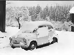 Vallset - Gemeinde Stange,Norwegen Schneefall Mai 1965