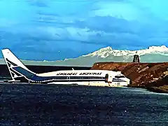 Aerolneas al agua en Ushuaia, Tierra del Fuego