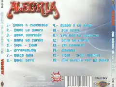 Alegria - Una Decada En Tu Corazon 2da Edicion (2006) Trasera