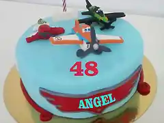 Aviones tarta fondant copia