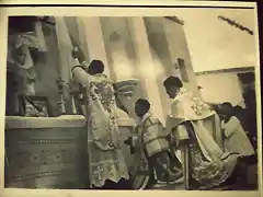 Fotograf?a de 1936, Salcaja Quetzaltenango. Alguna actividad especial (Misa Campal) a los pies del Se?or Sepultado