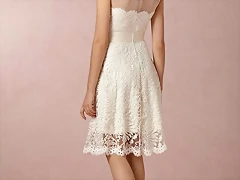 Peinados con Vestidos de novia cortos Pelo Recogido Bajo Peinados con Vestidos de novia cortos Pelo Recogido Bajo