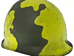 U.S. M-1 Helmet with Unusual Yellow Camouflage (Vietnam) - 4..