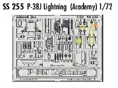 EDSS255-1-72-Lockheed-P-38J-Lightning-zoom-etch-Academy--1050-p