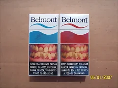 Cigarrillos chilenos marca Belmont.