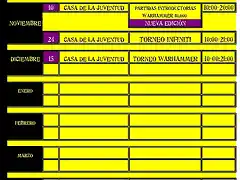 CALENDARIO CLUB