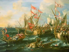 Oleo de Lorenzo A. Castro.1672_Battle_of_Actium