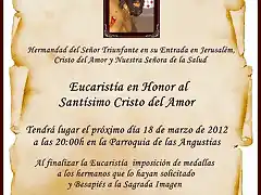 cartel cristo del Amor