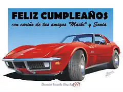 Corvette 71 feliz cumple Alvaro