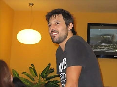 Hugo en cena antes del bolo 12 Hugo en cena antes del bolo 12
